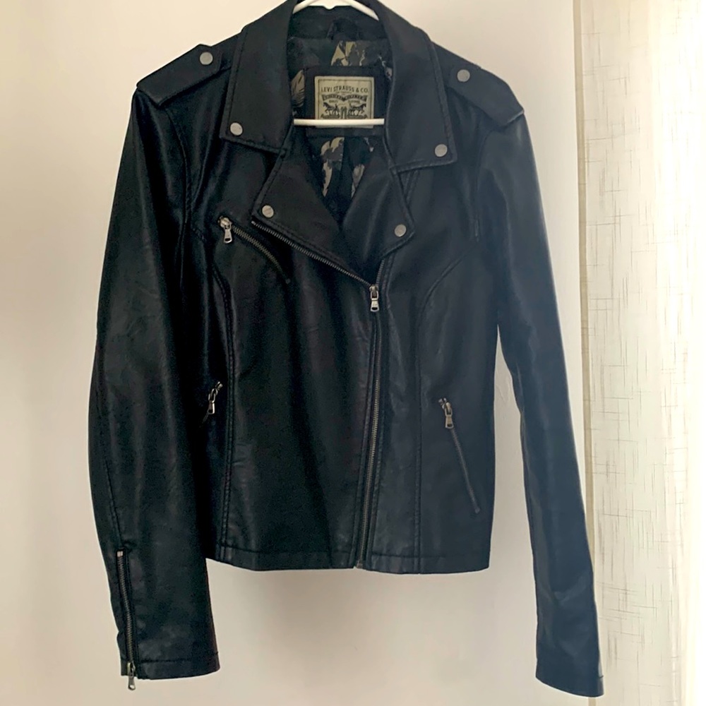 Levi Pleather Biker Jacket
